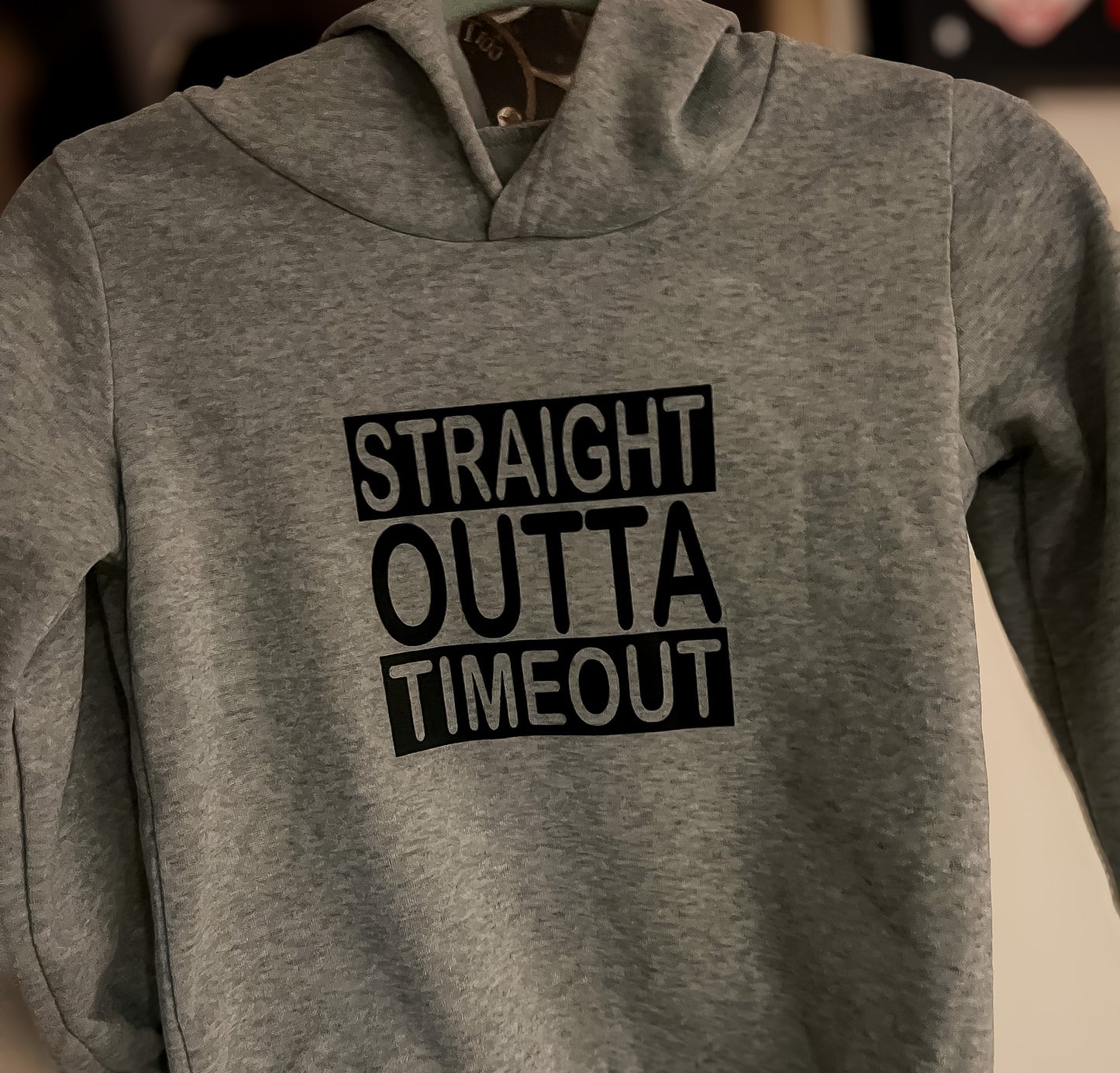 “Straight Outta Timeout” Kids Hoodie